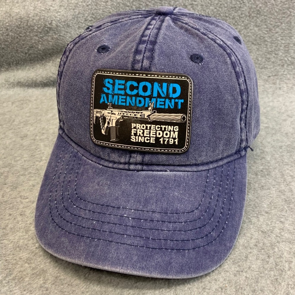 Second Amendment Patch Mens Blue Unbranded Baseball Hat Distressed OSFM